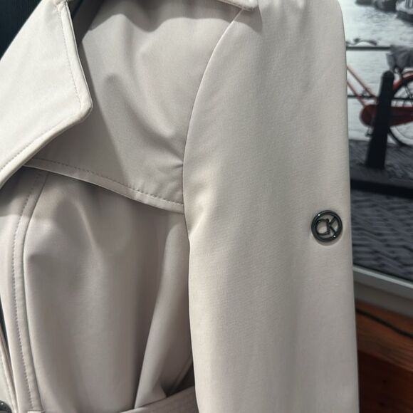 Calvin Klein hooded double-breasted water-resistant trench coat Large Cream - Picture 4 of 12